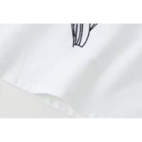 BUNO-Falda blanca elegante con bordado Floral negro, falda de verano para mujer, falda larga holgada con bolsillos de cintura alta - details 9