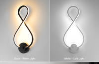 Lámpara LED de pared moderna para dormitorio, iluminación de pasillo interior, decoración de noche, AC85-265V, 24W - details 1