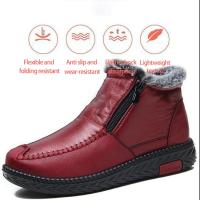 Botas de nieve cálidas para mujer, botas de suela gruesa para exteriores, cómodas y cálidas, regalo para Navidad, cumpleaños y Año Nuevo, Invierno - details 4