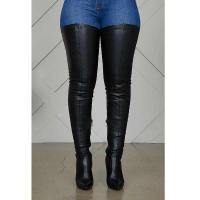 Botas Largas de Moda para Mujer 2025 Punta Afilada, Tacón Alto, Delgado Cuero Sintético - details 8