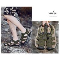 Sandalias deportivas de verano para hombre, sandalias para senderismo al aire libre, punta cerrada, cuero genuino, sandalias informales para caminar, zapatos de agua - details 18