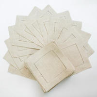 12 Piezas Servilleta de Cóctel de Lino Servilleta de Cóctel Servilletas de Bebidas para Cena Fiesta Tela de Algodón de Lino 8 "x 8" (20x20 cm) - details 0
