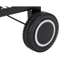 Acero/Madera, Mesas Plegables, con Ruedas, Estantería Inferior, Negro - details 5
