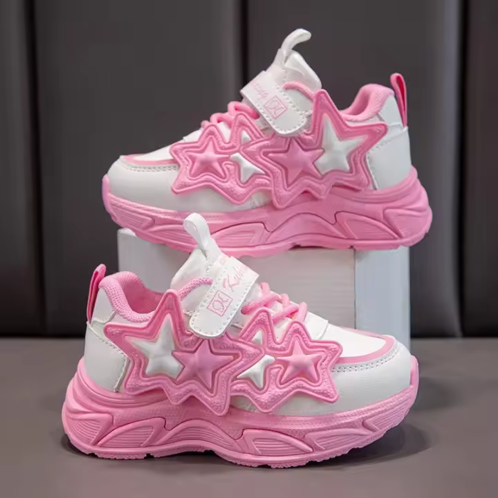 Zapatos informales para niños y niñas, zapatos deportivos clásicos de estrella, transpirables, PU+goma, antideslizantes, suaves - 1
