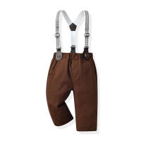 Conjunto de Niños de Estilo Coreano para Otoño Camisa de Algodón a Rayas de Varios Colores con Pantalones de Tirantes Moda de Playa para Mujeres - details 12