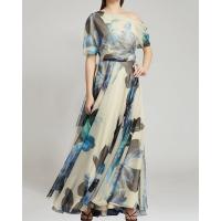 2025 Verano Nuevo Estilo De Vacaciones Bohemio Europeo Y Americano Correas Lorita Vestido De Swing Vestido Estampado - details 6