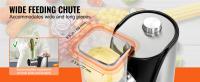 SucceBuy Rallador de queso eléctrico y ensaladera, tirador de ensalada de 250 W, cortador de alimentos de acero inoxidable con 5 accesorios - details 2
