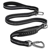 Correa reflectante perro, cinturón nailon duradero, elástica entrenamiento mascotas, cuerda seguridad coche de vie para perros - details 4