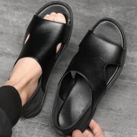 Sandalias antideslizantes para hombre, chanclas informales de cuero, cómodas, para la playa, para exteriores, para verano, 2024 - details 4