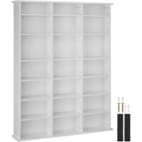 Estantería de Pared de Madera Laminada 21 Compartimentos, Ajustable en Altura y Extraíble, Elegante Mueble de Almacenamiento Resistente a la Superficie Blanco Mate - details 0