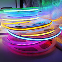 Tira de luces LED COB, iluminación lineal de alta densidad, USB 5V, 320LED/m, cinta Flexible, cálida, Natural, blanco frío, rojo y azul - details 8