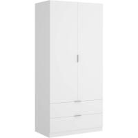 Armario ropero 2 Puertas+2cajones, Blanco, 81x184x52 cm - details 0