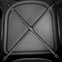 comedor de metal apilables con respaldo para bistró, cocina, interior y exterior, Negro, 51 x 43 x 85 cm - details 5