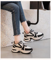 Zapatos negros de gran tamaño para mujer, zapatos de papá versátiles, zapatos blancos de plataforma, zapatos de cuero genuino - details 13