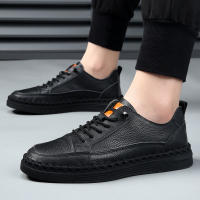 Primera capa de cuero de vaca zapatos de los hombres zapatos de cuero 2025 de los hombres de cuero genuino hechos a mano zapatos casuales de un pedal de cuero suave suela suave zapatos Doudou. - details 43