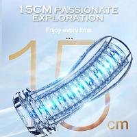 Leten Manual Copa de masturbación masculina de silicona realista vagina clítoris bolsillo coño ejercicio de resistencia productos para adultos juguete sexual para hombres mayores de 18 años - details 1