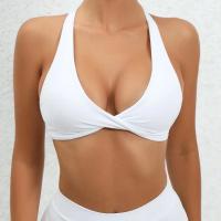 Ropa de yoga desnuda, sujetador de yoga para ejercicio de secado rápido ajustado para mujer, sujetador de fitness de belleza con espalda cruzada para correr al aire libre - details 5