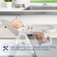 barra de juegos, tumbona para bebés, silla alta combinada para bebés, 7 respaldos ajustables en altura, crecimiento de 0 meses a 6 años, silla para bebés, gris oscuro - details 9