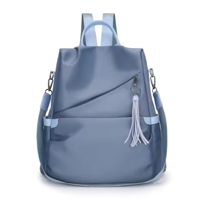 Mochila impermeable ligera para mujer, monedero antirrobo de viaje, bolso de hombro Convertible ajustable - 1