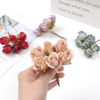 Mini ramo de rosas artificiales Retro, flores rosas de simulación realistas, flores falsas hechas a mano de tacto Real - details 5