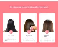 Peine de pelo sin nudo para mujer, bonito peine de pelo de garra de gato con Amazon Cross border Internet, Rojo - details 4
