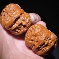 Exquisitos artefactos culturales raros Pinggu Yuanbao cabeza de león plato de nogal pieza de mango de juego unisex - details 8