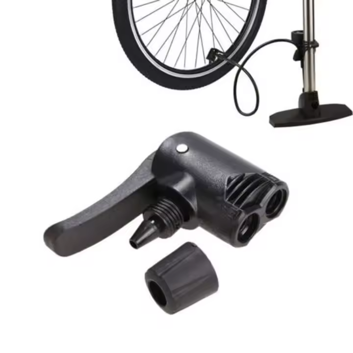 Bomba de aire de válvula adaptadora de componente de bicicleta de repuesto Presta de doble cabezal para bicicleta - 1
