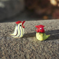 Cuentas de Vidrio de Gallo Adorno de Escritorio Colorido Estatua de Gallina Pequeña - details 34