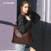 Mujer Retro con asa superior, cuero suave para mujer, Popular, gran capacidad, versátil, tipo bandolera, bolso de moda - details 0