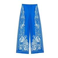 BUNO-conjunto con estampado vintage para mujer, camisa de manga larga con botonadura única, blusa holgada, pantalones elegantes de pierna recta - details 12