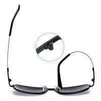 Gafas de sol de lectura bifocales con doble puente, lentes grises con memoria elástica, cómodas, protección UV + 0,75 a + 4 - details 5