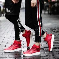 Zapatillas y zapatos deportivos de moda de PU con cordones y estrellas de caña alta para hombre - details 7