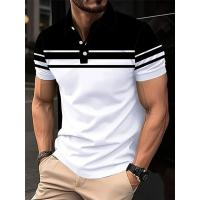 POLO con botones estampados a rayas de verano para hombre Polo deportivo - details 5