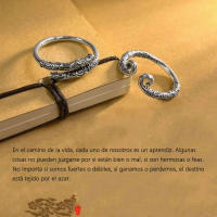 Black Myth Wukong Ruyi - Anillo De Plata De Ley Con maledición De Apriete, Estilo Chino - details 1