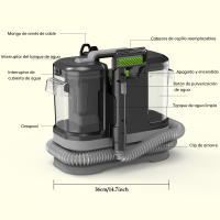 Máquina de limpieza de alfombras y tapicería, limpieza de manchas, tanque de agua grande de lujo, potencia de 500 W, cable de alimentación de 5 m - details 1