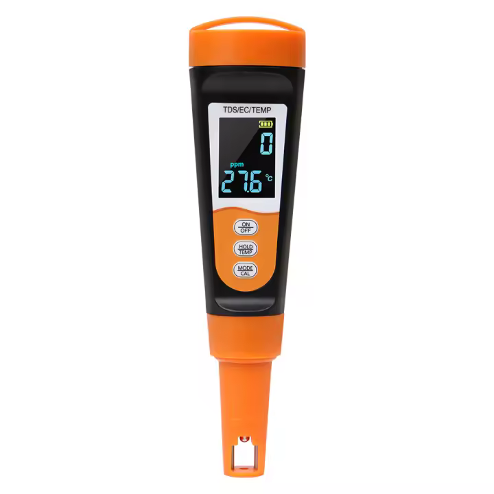 Probador de calidad del agua 3 en 1, bolígrafo de prueba de temperatura EC TDS, carga tipo C, transmisión de voz, instrumento de prueba de agua multiparámetros - 1