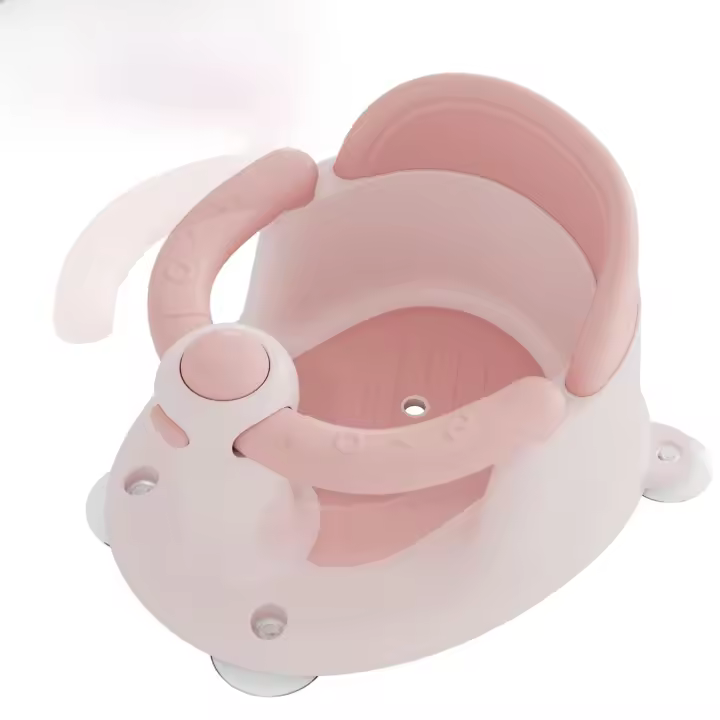 Asiento de Baño para Bebés de 6 Meses y Más Sillón de Baño Compacto Antideslizante con Diseño Abierto 3 Juguetes de Baño para Bebés - 1