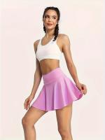 Siéntete genial mientras juegas al tenis: falda deportiva de yoga con pantalones cortos incorporados y bolsillos laterales - details 28