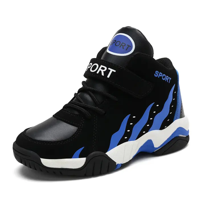 Zapatillas de baloncesto de marca para niños, cómodas zapatillas deportivas para tenis al aire libre, zapatillas impermeables de cuero Pu para correr, zapatillas antideslizantes para niños - 1