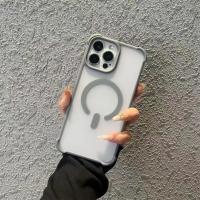 Para iPhone 16 Pro Max lujo mate Magsafe Color magnético marco de silicona funda de teléfono para iPhone 13 14 15Plus 16E cubierta protectora - details 3