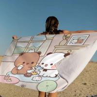 Bubu y Dudu linda playa de dibujos animados para niños baño personalizado piscina vacaciones Picnic toalla fiesta regalo - details 15