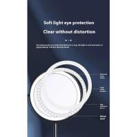 Espejo de maquillaje iluminado de 9 pulgadas con aumento, 3 colores, brillo y altura ajustables, 360 °   Rotación, espejo de aumento 10X - details 7