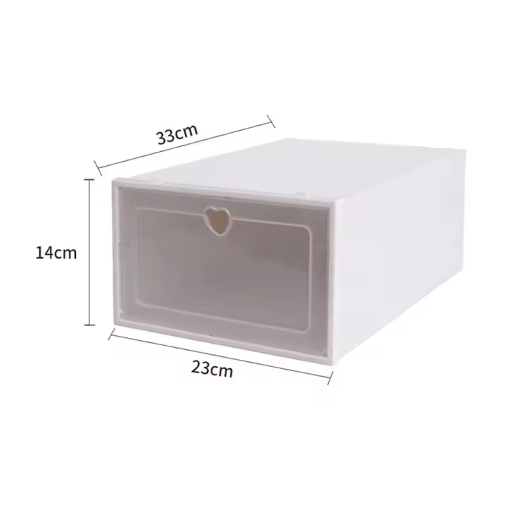 Cajas de zapatos de plástico de 20 piezas, cajas de almacenamiento de zapatos grandes apilables con tapas - 1