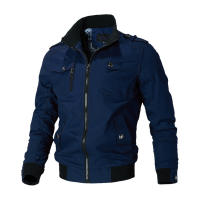 Chaqueta Bomber Men's Style Casual Nueva Primavera Otoño Visteza Exterior Algodón Cremallera - details 5