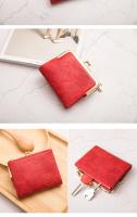 MIYIN-cartera pequeña de cuero para mujer, monedero Vintage plegable, compacto, con cremallera y cierre de beso - details 12