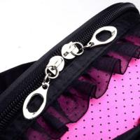 Bolsa de maquillaje de encaje para cosméticos de viaje, organizador de moda, bolsa multifunción de aseo - details 7