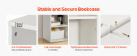 SucceBuy Estantería estrecha de 8 niveles - Librería abierta alta de madera de 71 pulgadas. Características Altura - Estante ajustable - details 1