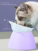 Cuencos Elevados para Gatos Soporte Inclinado 15 Diseño para Gatos y Perros Pequeños - details 0