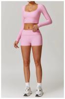 Shorts Deportivos de Cintura Alta y Adelgazados Mango de Melocotón para Yoga y Estiramiento - details 14