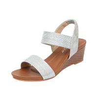 Sandalia Sandalias Correa Estilo Hada Romana Nuevo Verano Tacón de Pendiente Grande Zapatos de Mujer de Moda - details 5